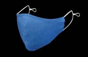 Masque en lin bleu